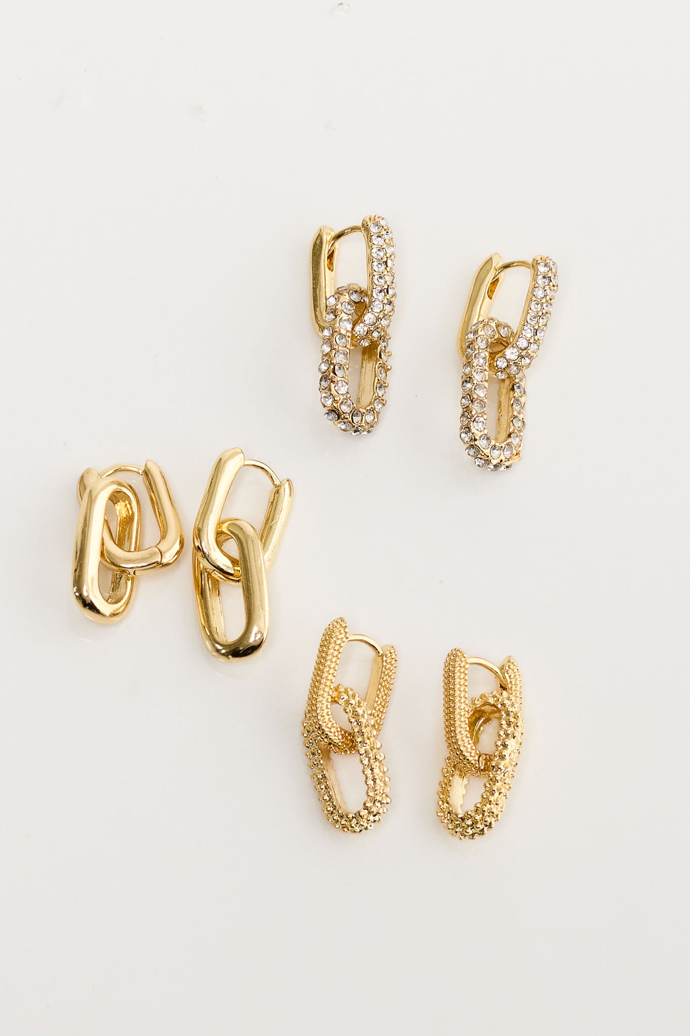 3 Pack Paperclip Earing