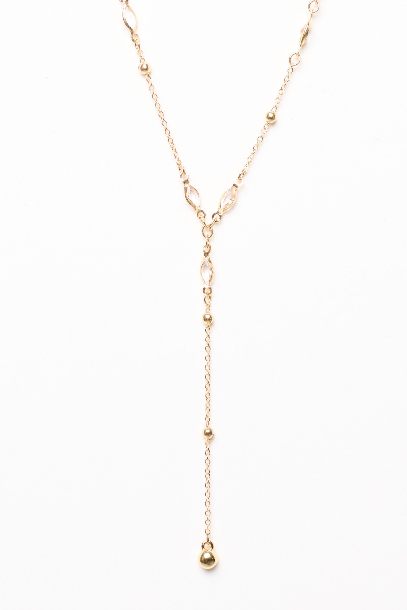 Rhinestone Lariat Necklace
