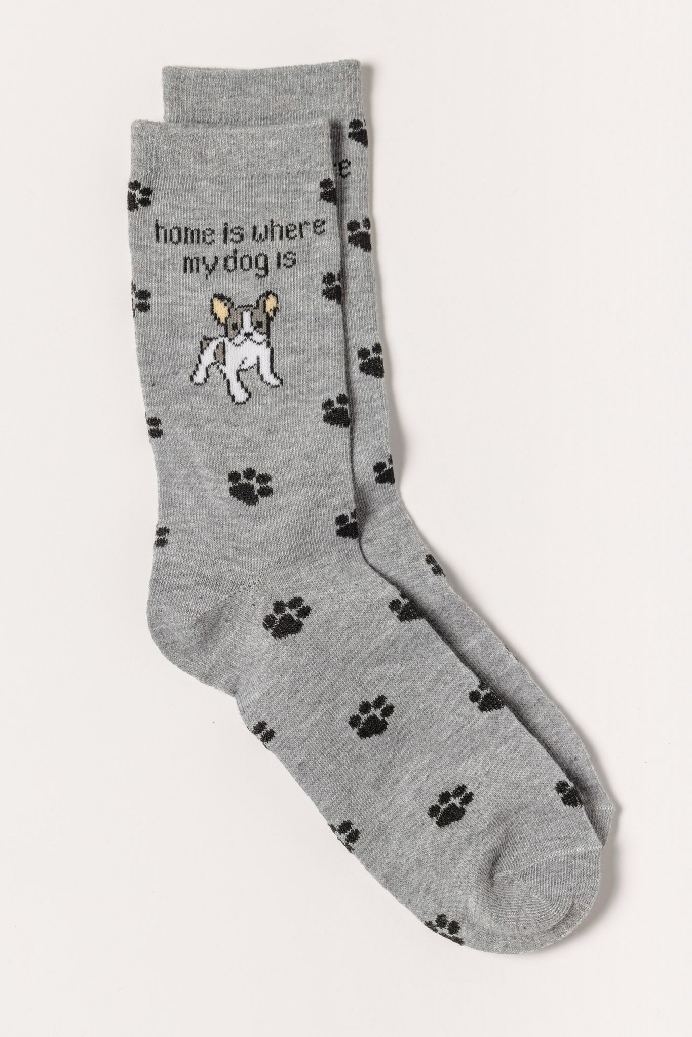 &quot;Home is Where My Dog is&quot; Socks