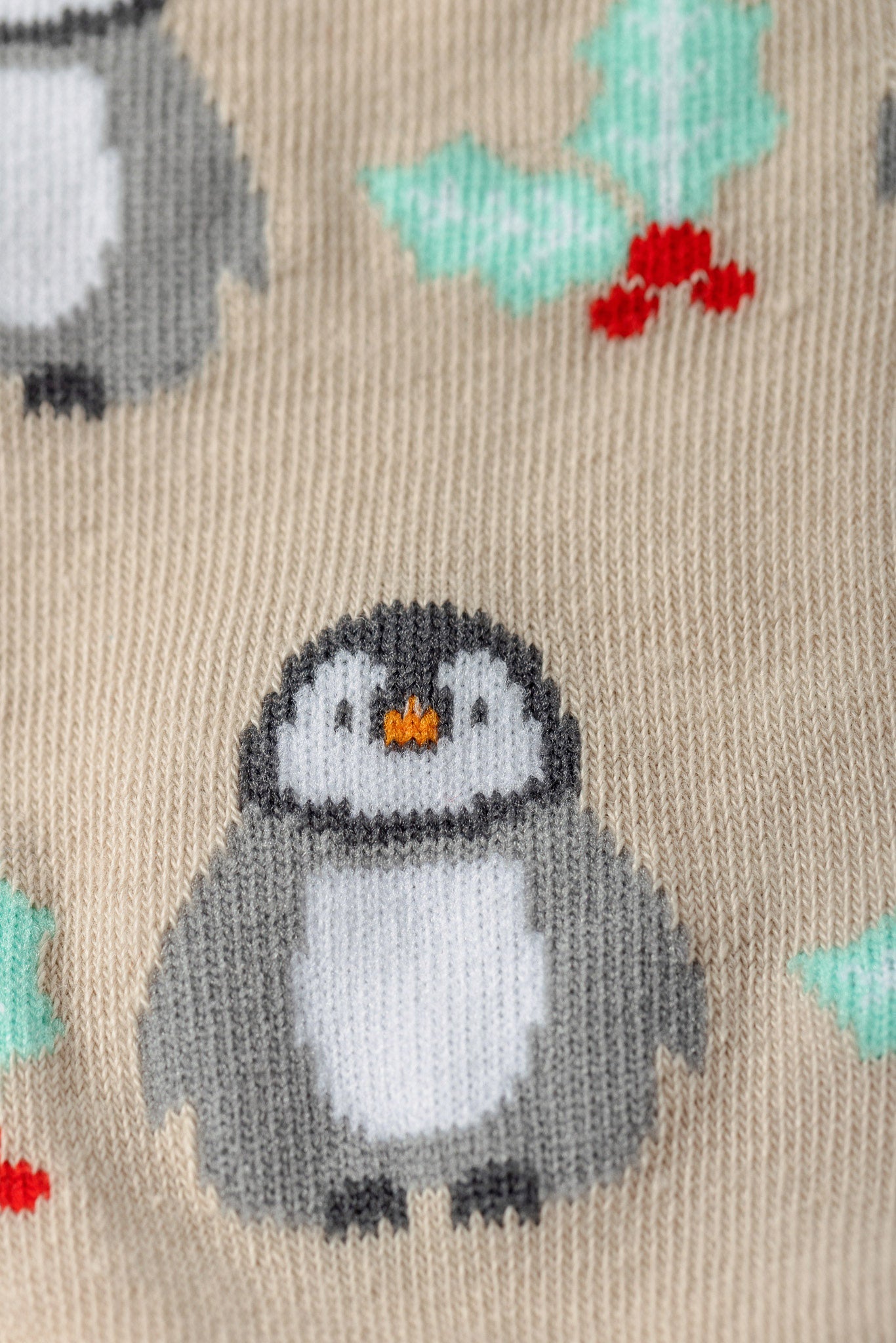 Penguin and Holly Socks
