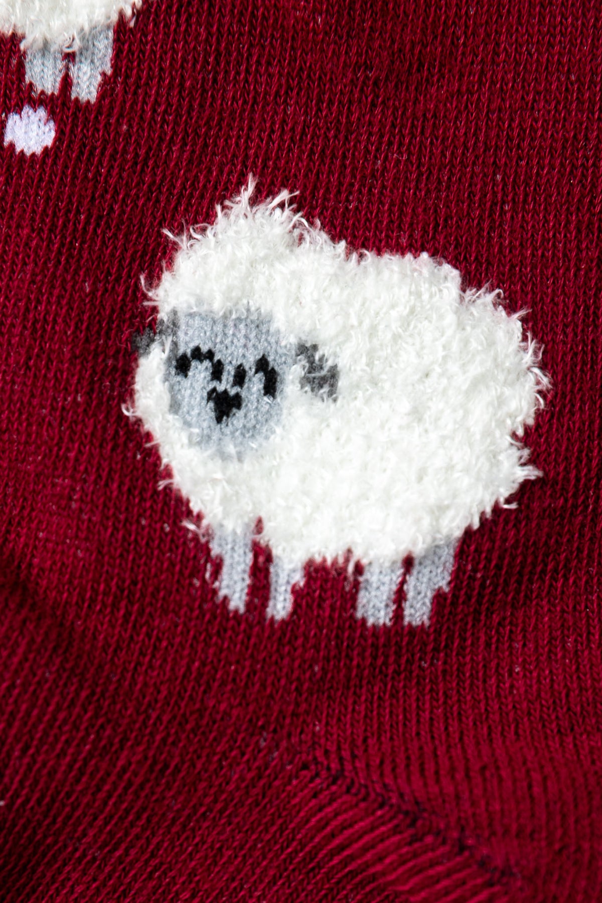 Fuzzy-Sheep Polka-Dot socks