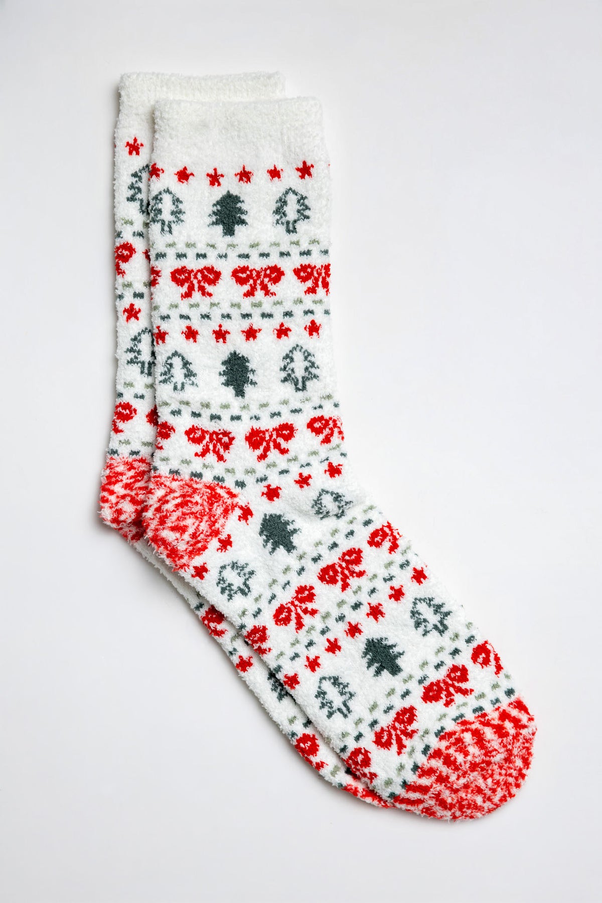 Bow and Tree Fairisle "Soft & Cozy" Socks
