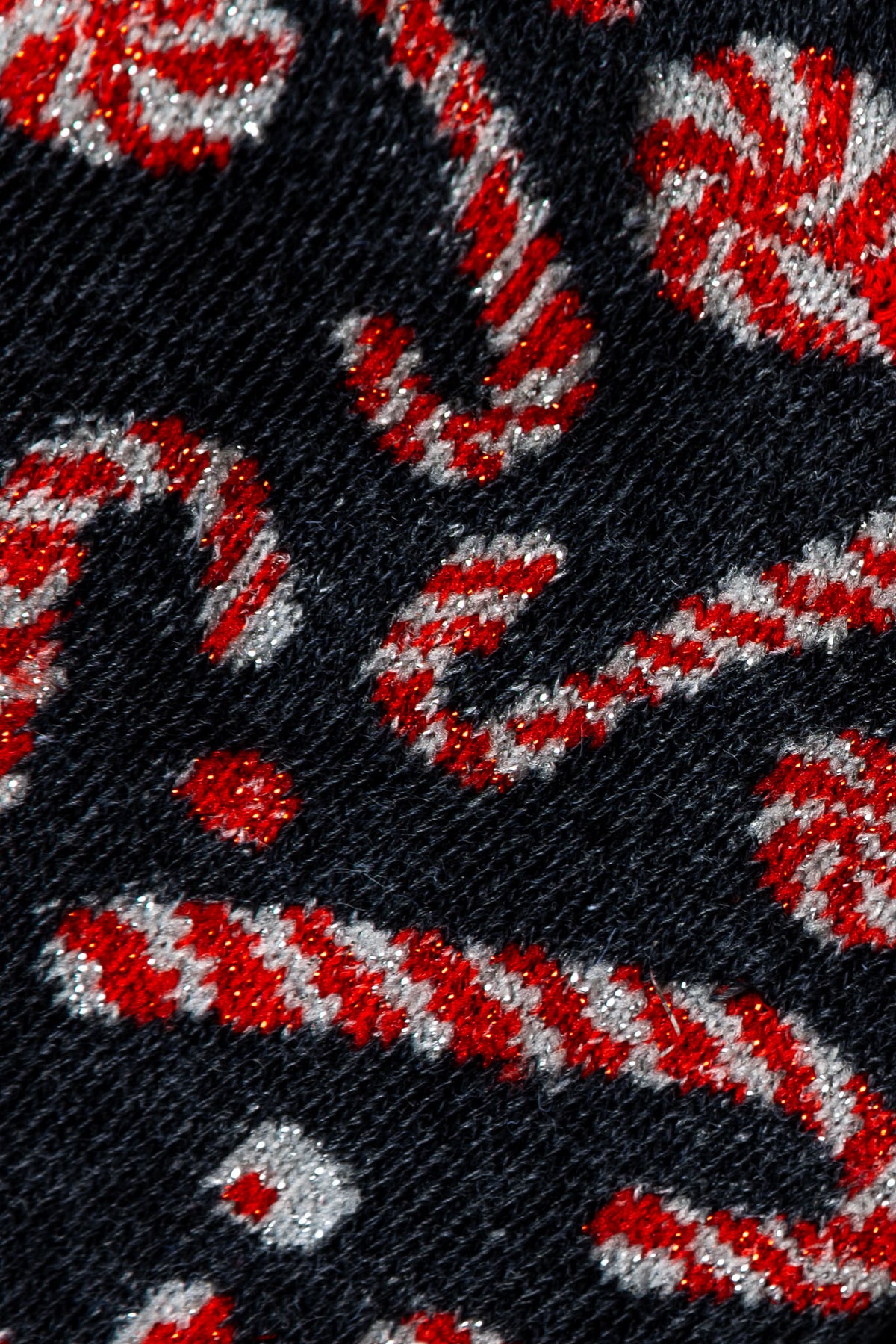 Lurex Candy Cane Socks