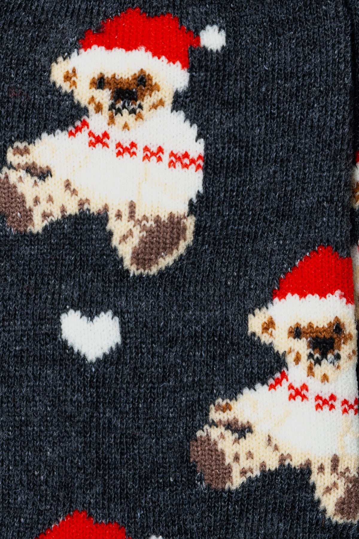 Holiday Bear Socks with Fuzzy Heel and Toe