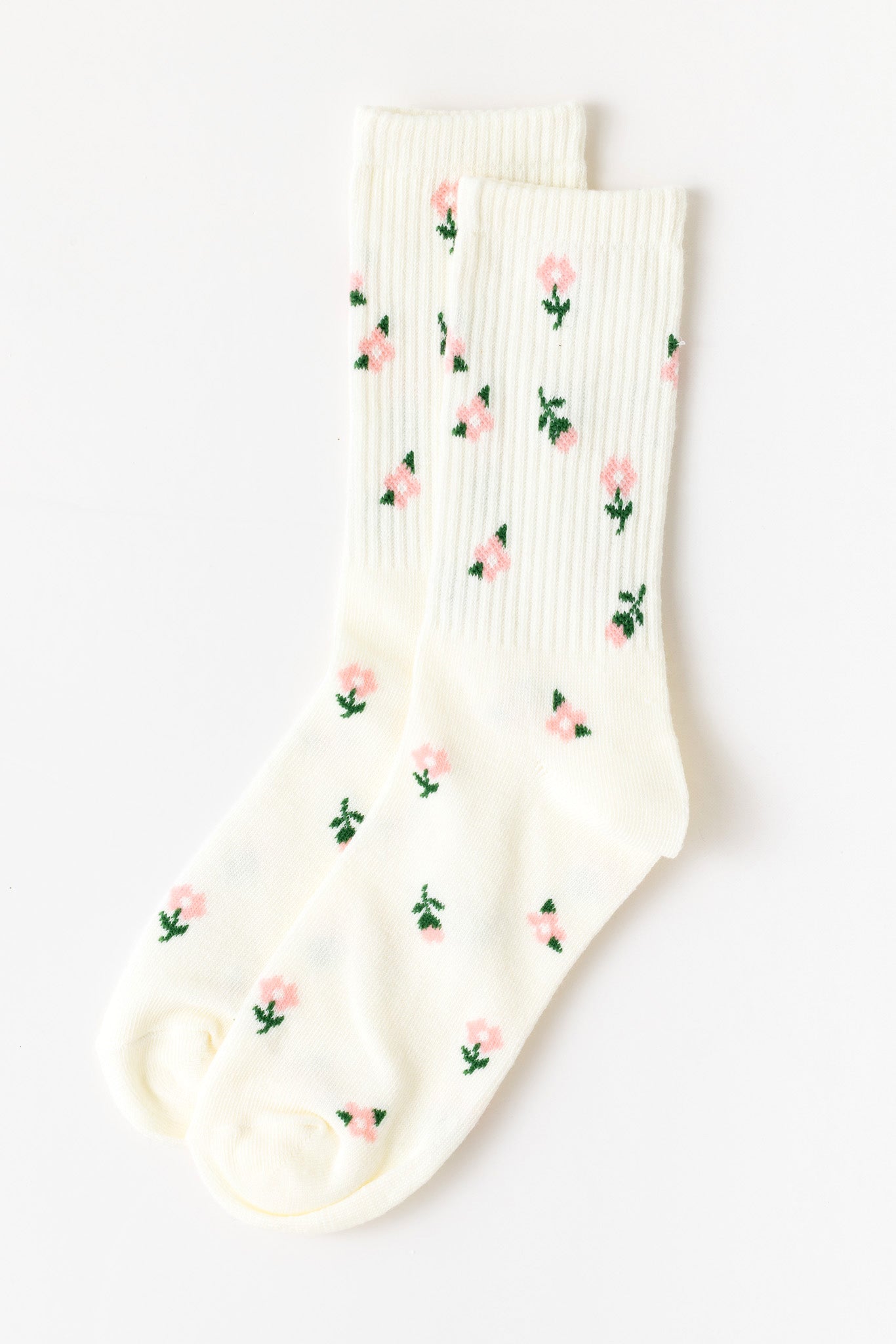 Ditsy Rib Crew Socks
