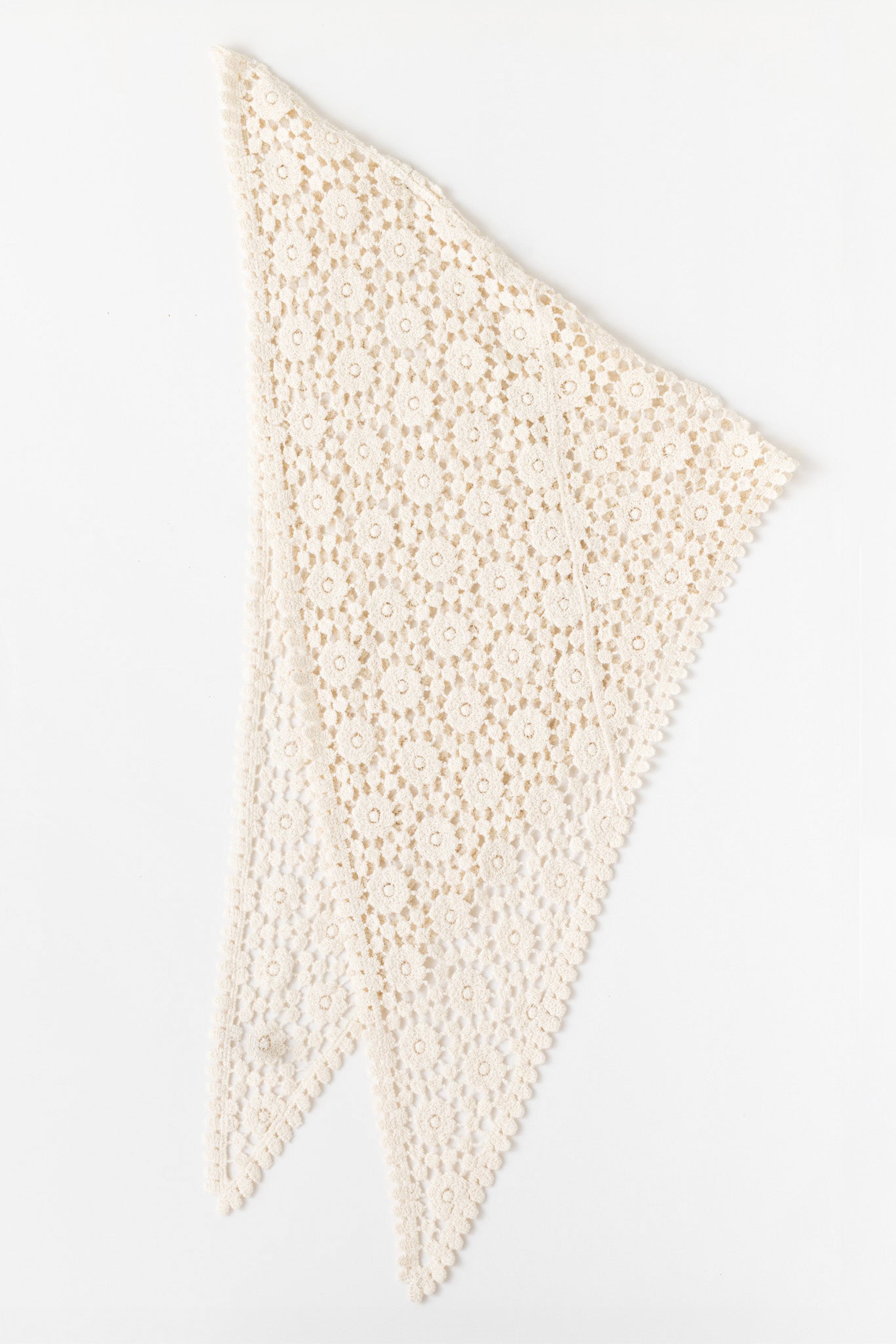 Boho Floral Crochet Head Scarf