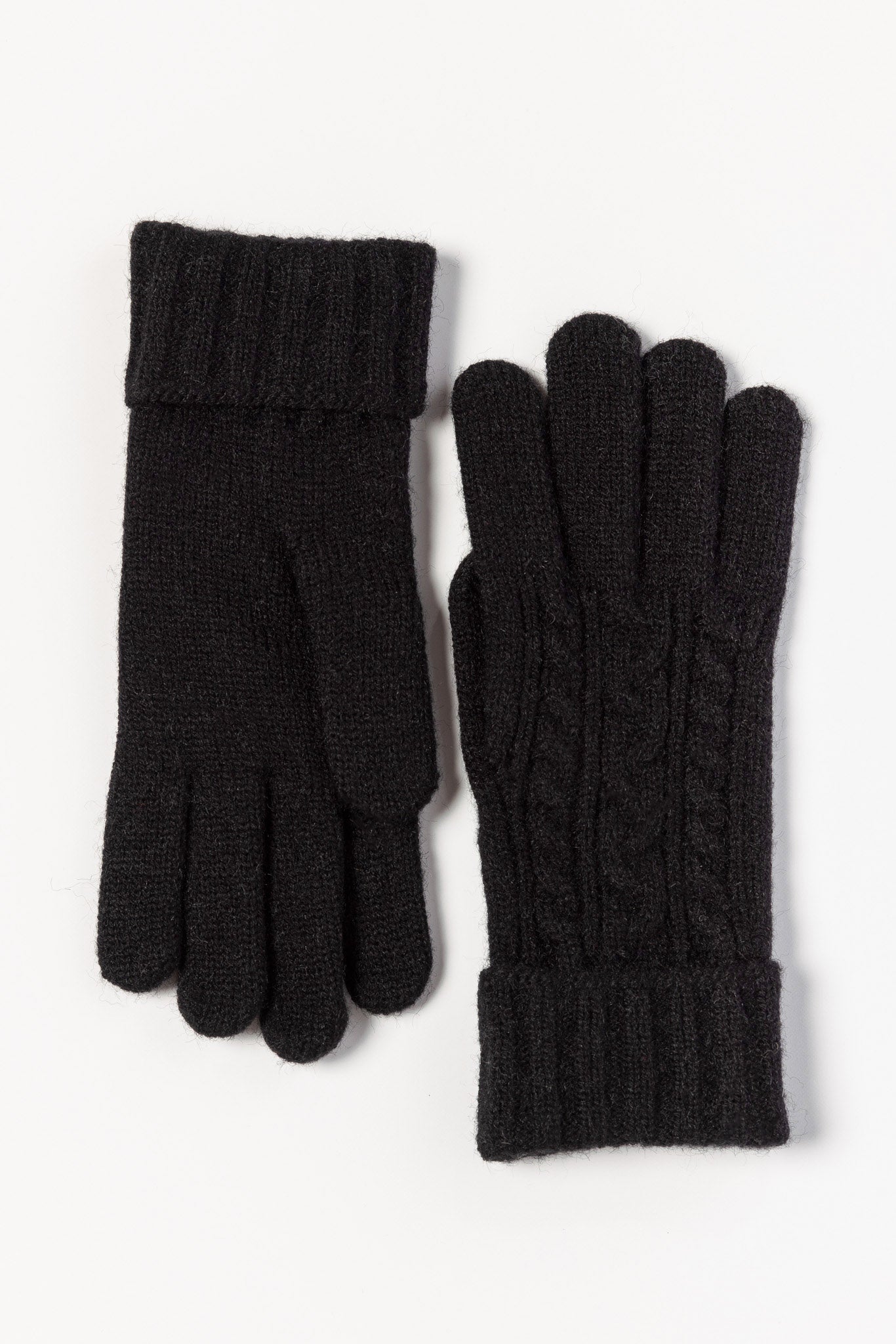 Gants tricot câblé