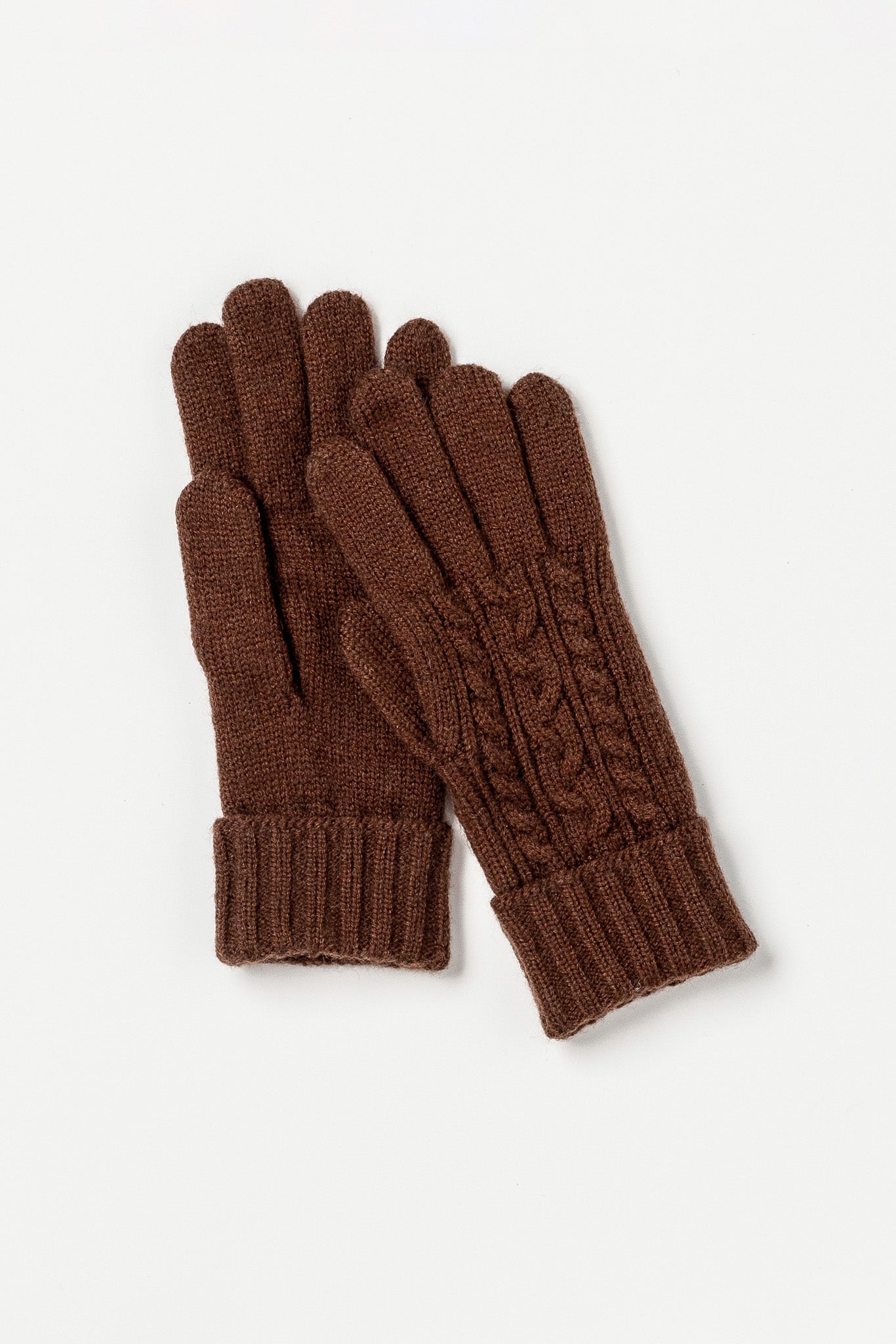 Gants tricot câblé