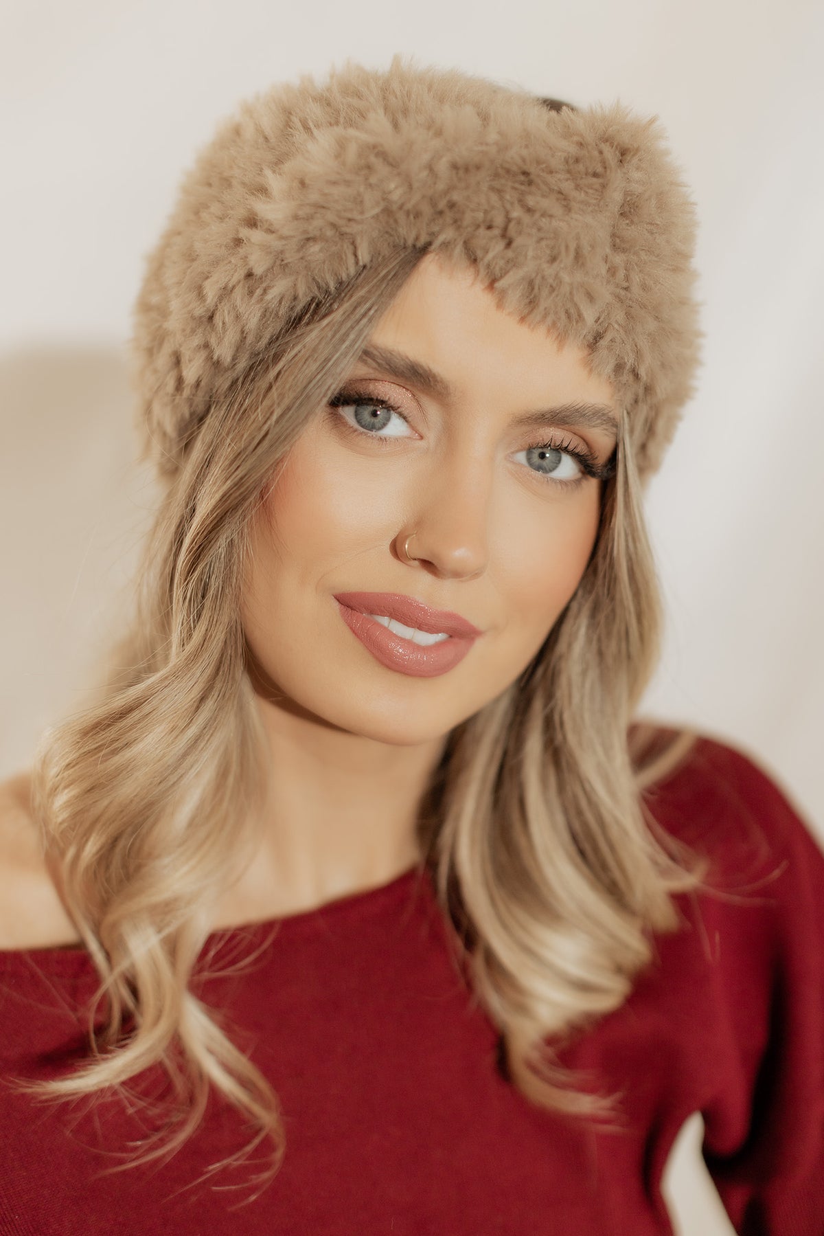 Faux Fur Twist-Front Headband