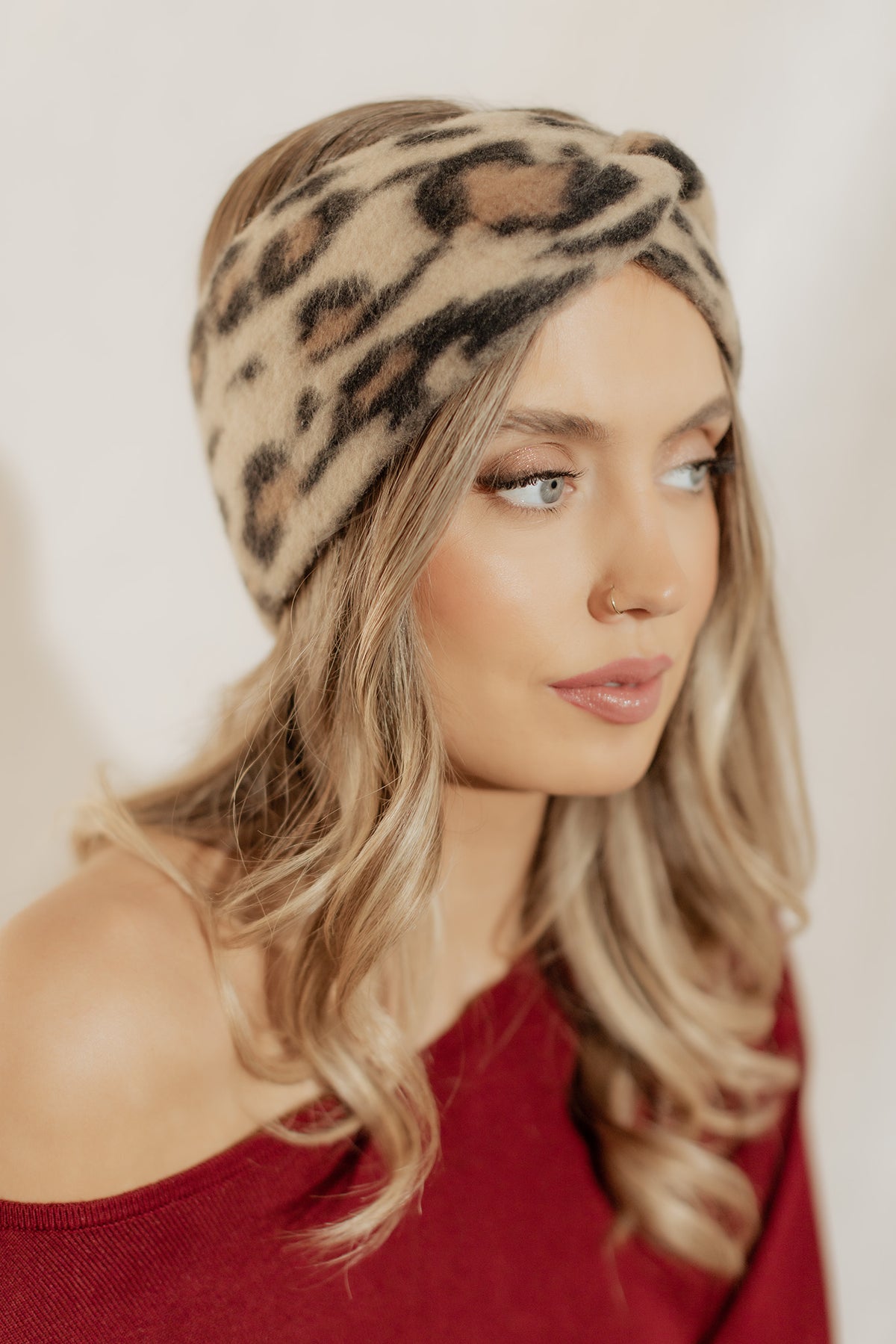 Leopard Twist-Front Headband