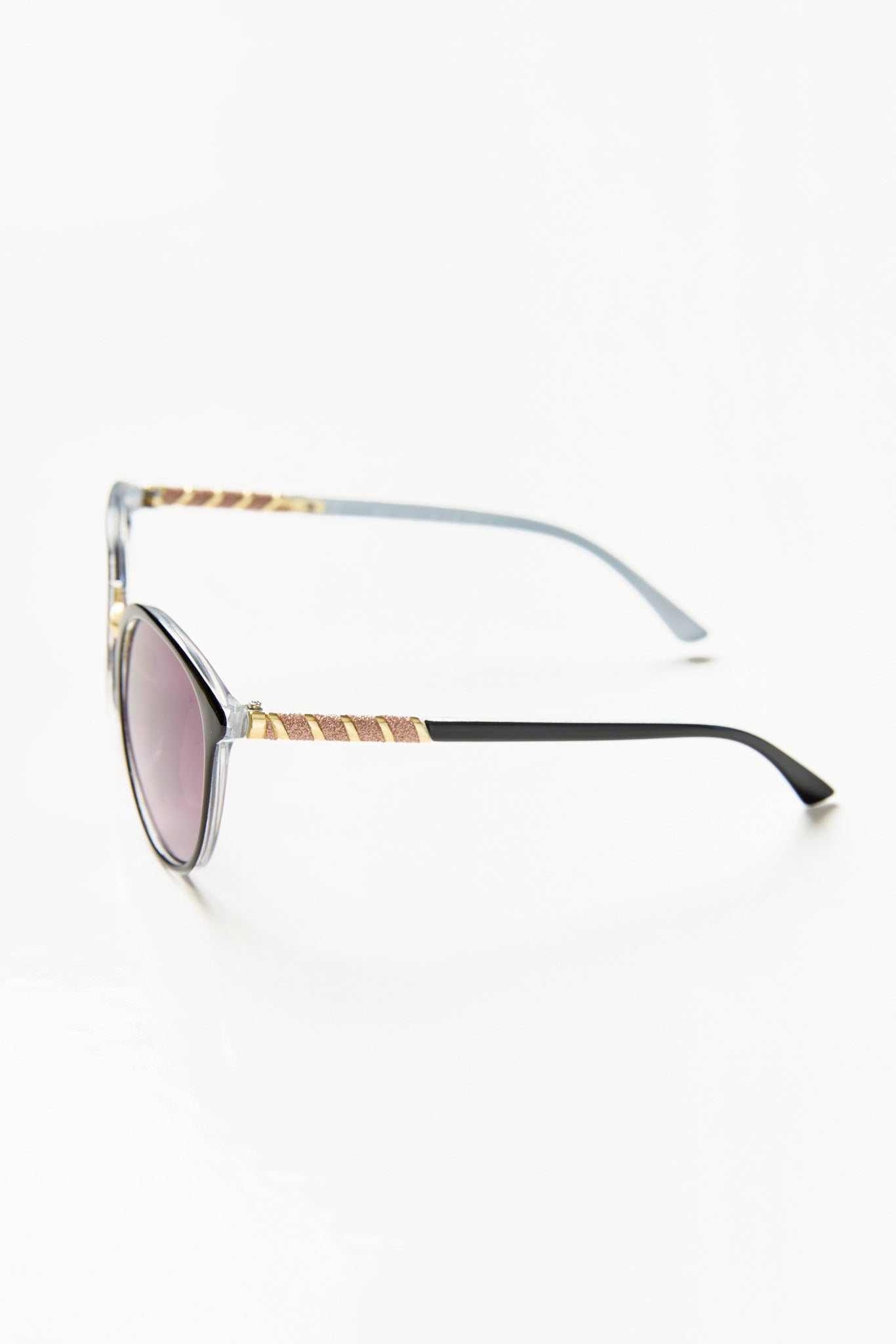 2-Tone Pantos Sunglasses with Glittery Metal Trim