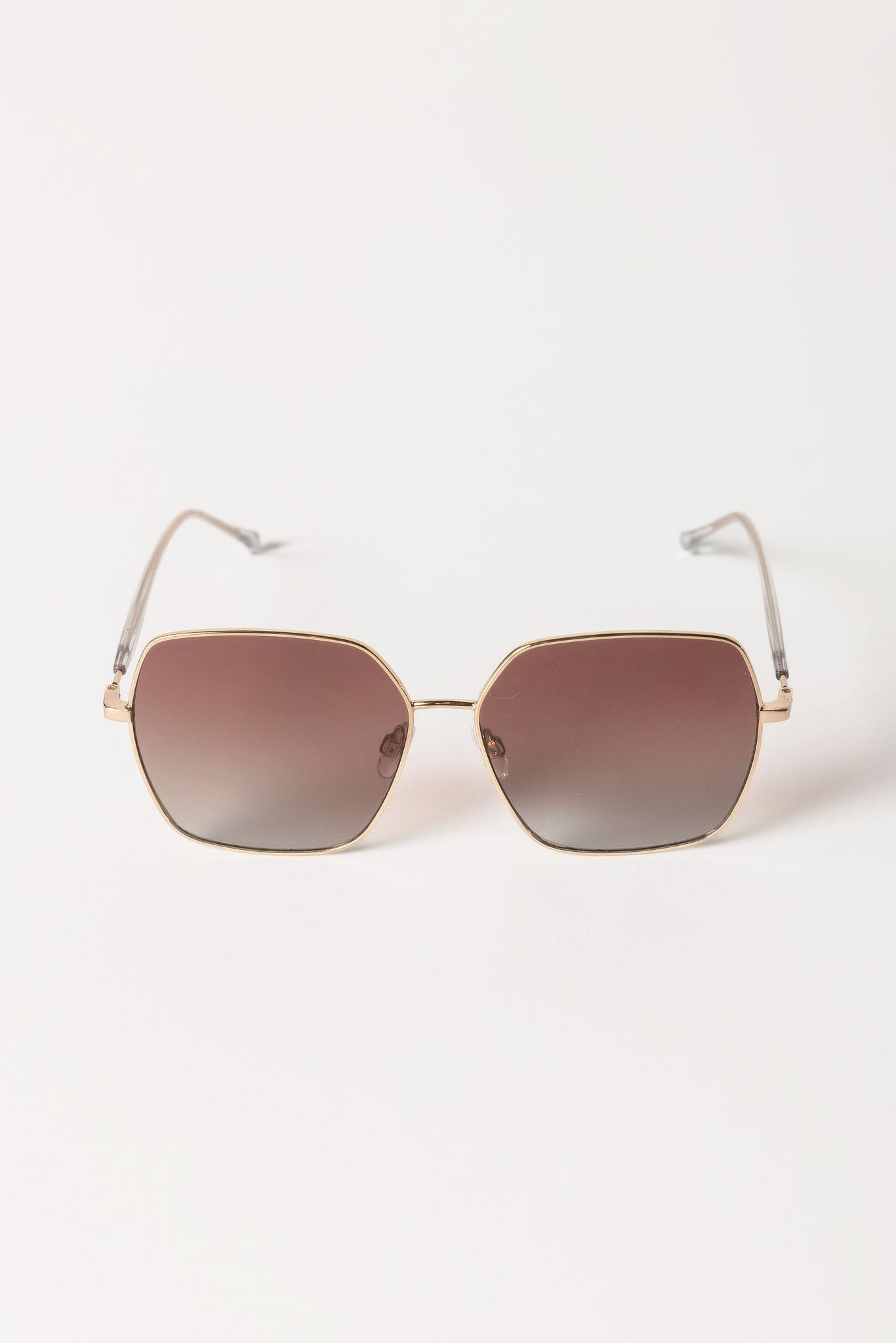 Square Metal-Rimmed Sunglasses